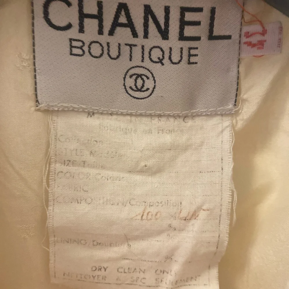 Vintage 90s CHANEL Boutique Linen Cargo Wrap Jacket